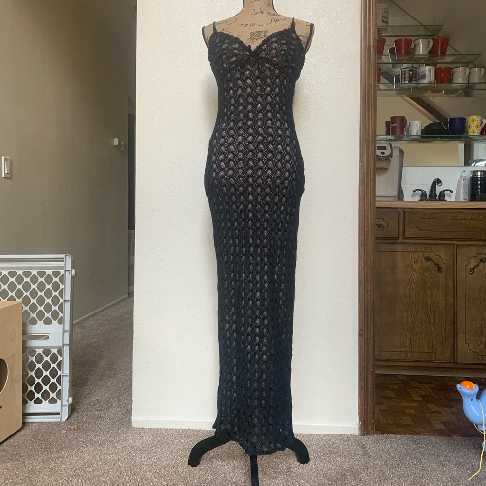 De Laru Vintage 1997 long black dress
